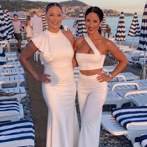 White one shoulder maxi dress